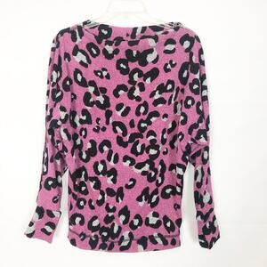 White Birch Animal Print Dolman Sleeve Sweater